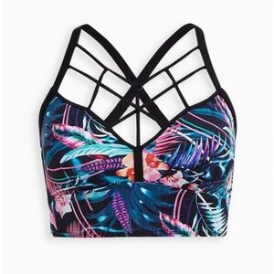 Torrid sz 3 Dreamy Tropical Cage Front Bikini Swim Suit Top 3X‎